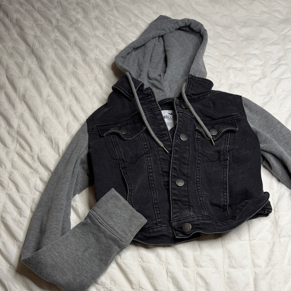 Hollister Charcoal and Heather Gray Jacket